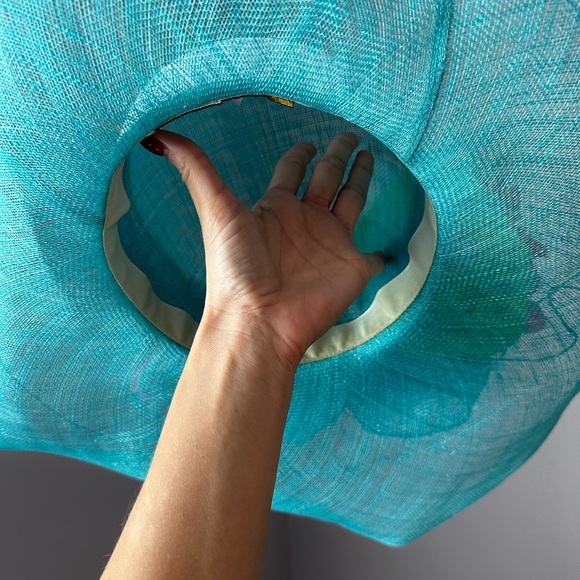Turquoise Custom Derby/Wedding Hat - Picture 3 of 4